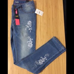 Junior Girls Lee Embroidered Skinny Jeans